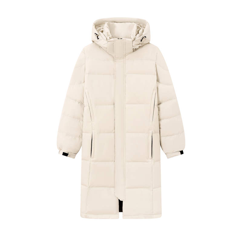 Thickened warm white duck down long down jacket G26-2317