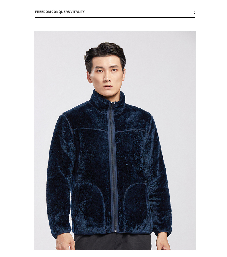 Upgraded version of double-sided fleece jacket for men H09-K1009A