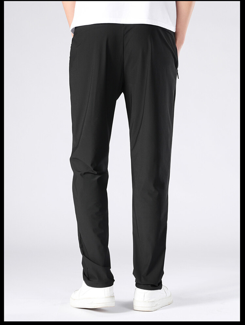 Ice silk trousers with cuffs for men and women H16-020 cuffs