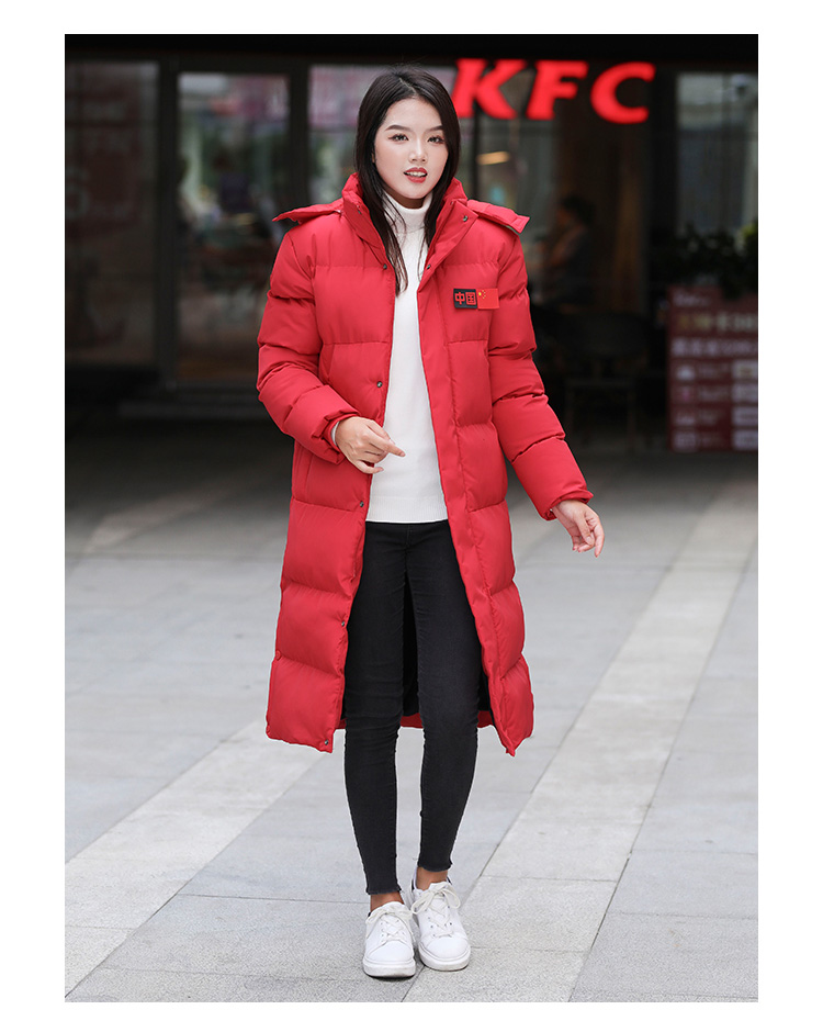 Long cotton coat with down filling H22-1987