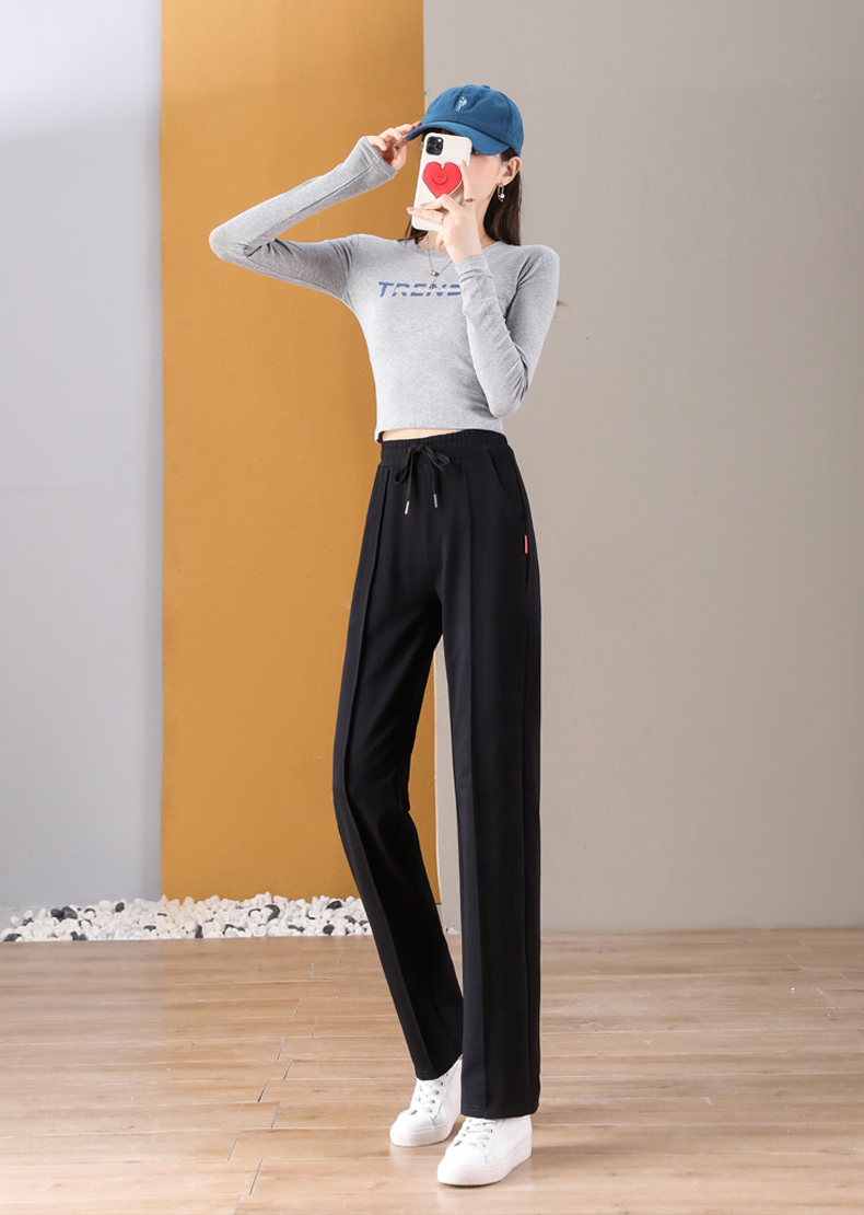 Autumn and winter solid color wide-leg casual trousers for women G32-CR6611