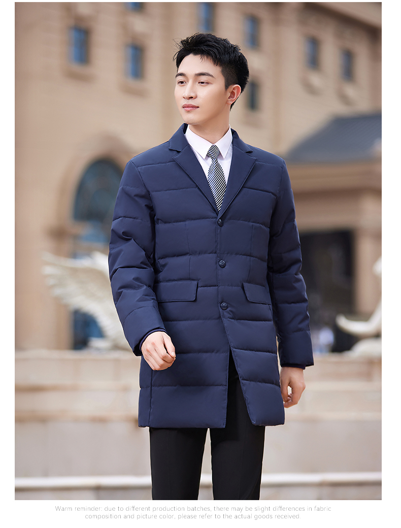 Lapel Thickened Down Cotton Jacket Mid-Length Men Style DY7-253A Men Style