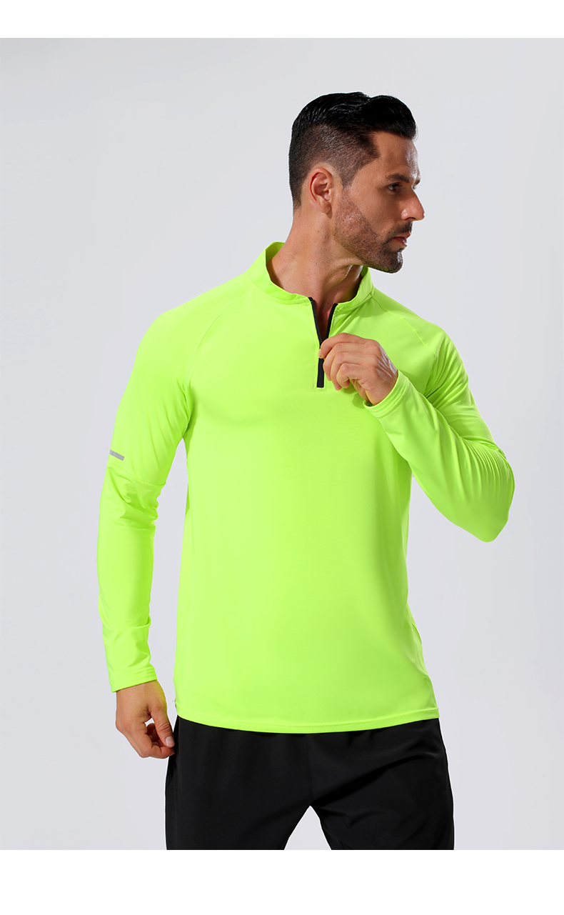 Half zip running fitness training suit GB11-A3