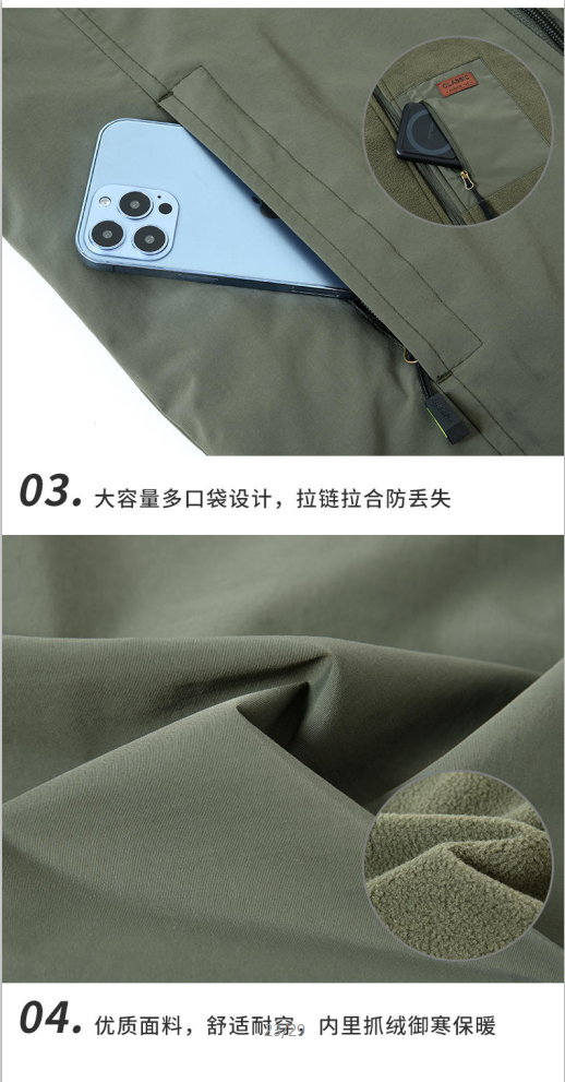 Thickened fleece warm double-sided vest E01-7929R