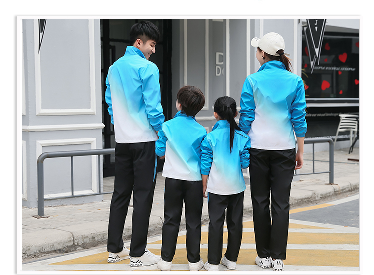 Comfortable outdoor leisure long-sleeved zipper suit parent-child style KH2-553-8819 cardigan suit