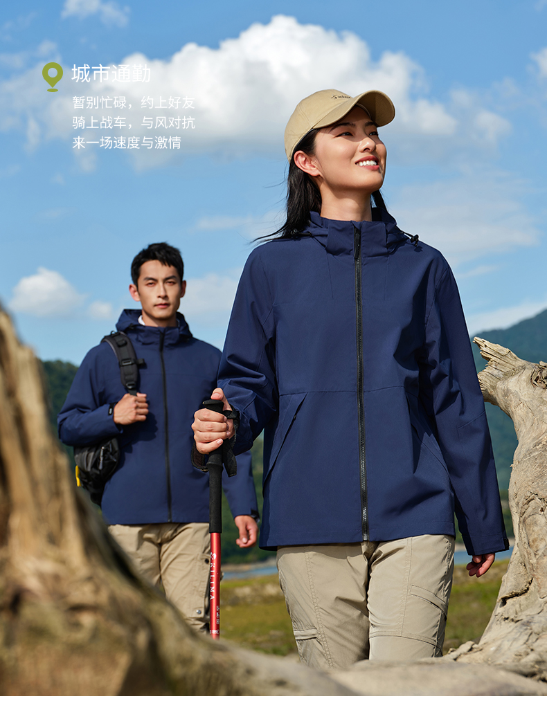 Mountaineering travel single layer jacket with net lining YKK zipper 223-D9