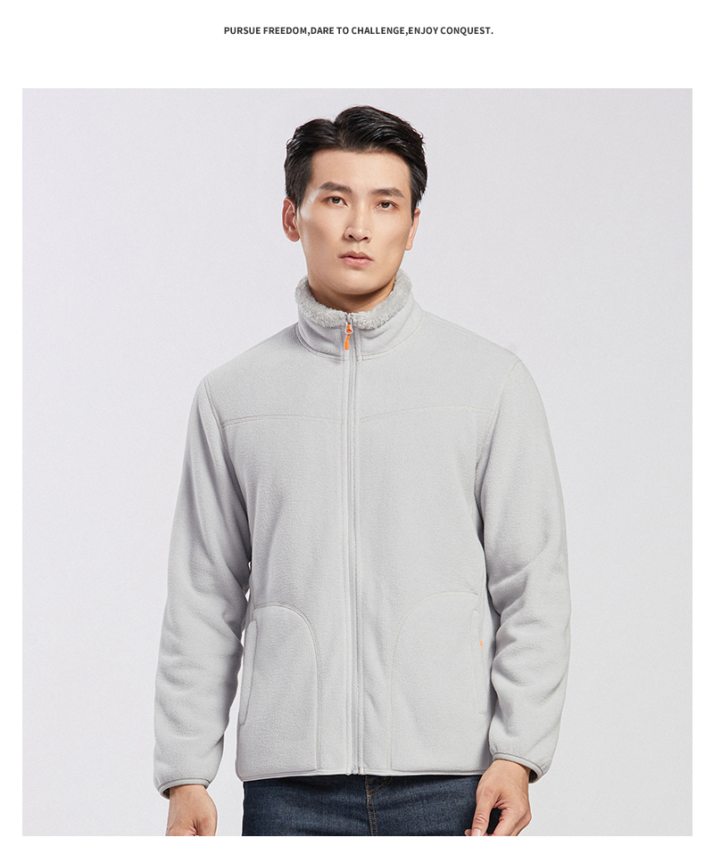 Upgraded version of double-sided fleece jacket for men H09-K1009A