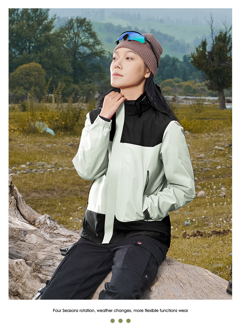 Graphene heat-collecting lotus leaf water-repellent jacket with cotton and one-piece jacket for women H09-LW79660