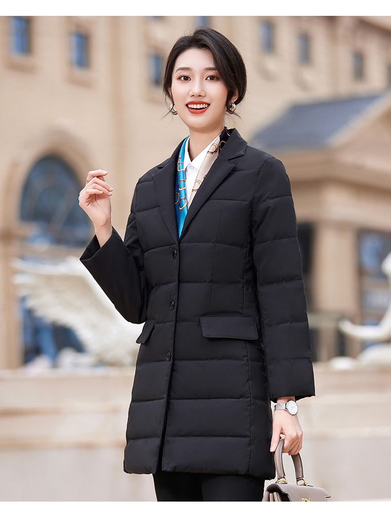 Lapel Thickened Down Cotton Jacket Mid-Length Women Model DY7-253 Women Model