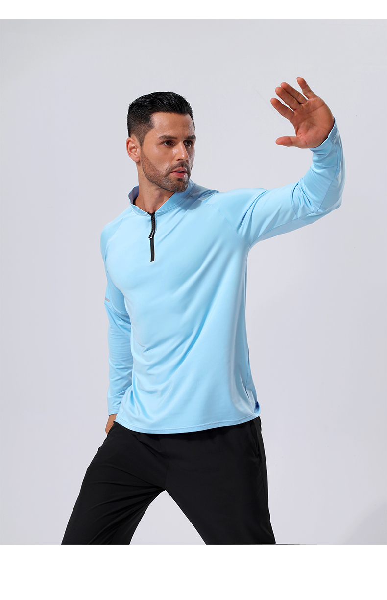 Half zip running fitness training suit GB11-A3