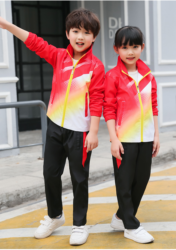 Comfortable outdoor leisure long-sleeved zipper suit parent-child style KH2-553-8819 cardigan suit