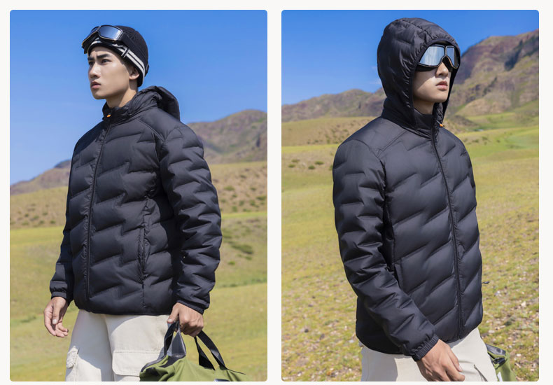 Pure color couple light down jacket H09-79811A