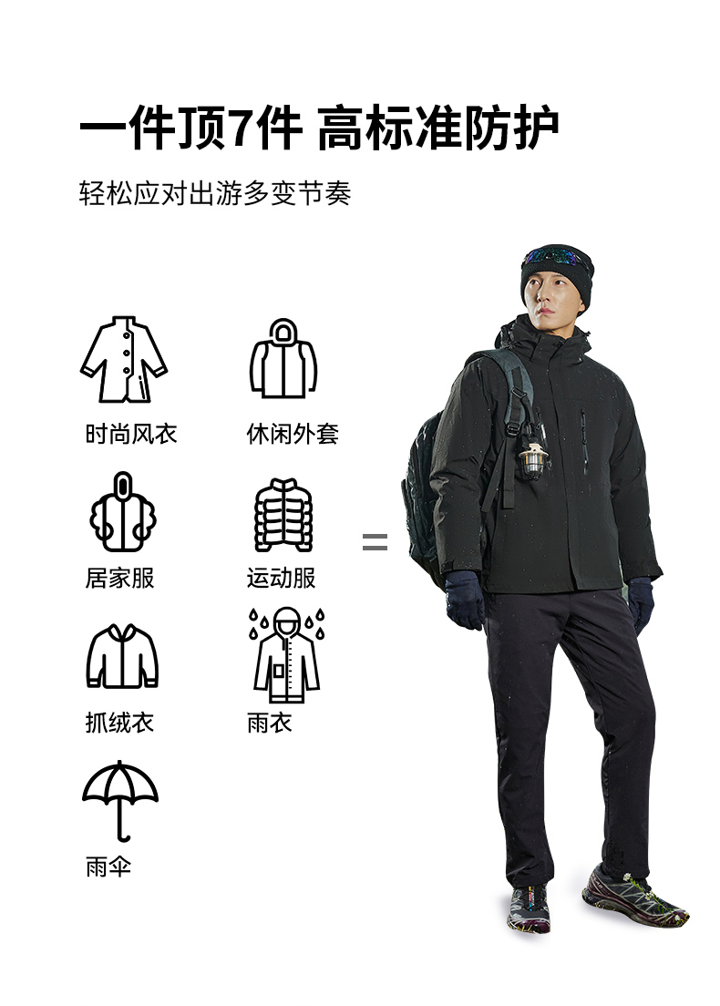 High quality three-proof down three-in-one jacket (down liner) H09-LW68997