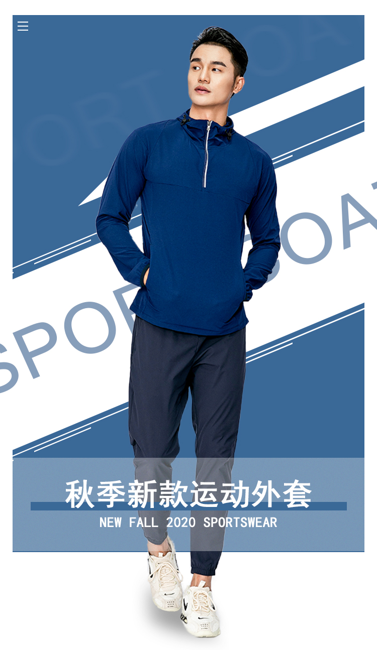 Outdoor sports half zipper jacket for men GM6-8409