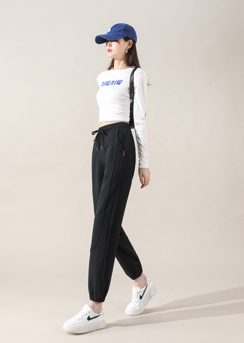 Autumn and winter warm solid color casual pants for women G32-CR6136