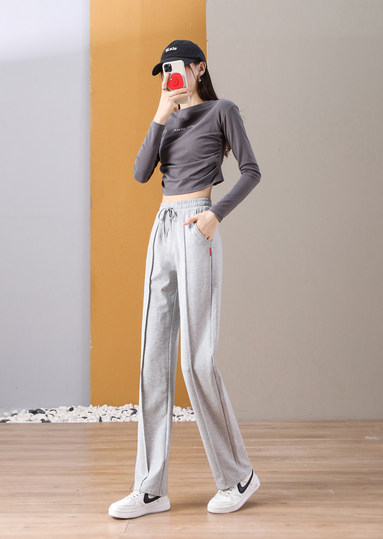 Autumn and winter solid color wide-leg casual trousers for women G32-CR6611