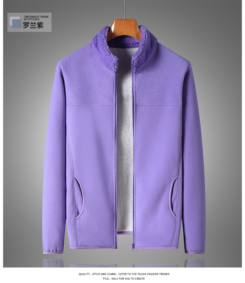 Thickened fleece jacket for couples in autumn and winter KG1-1088