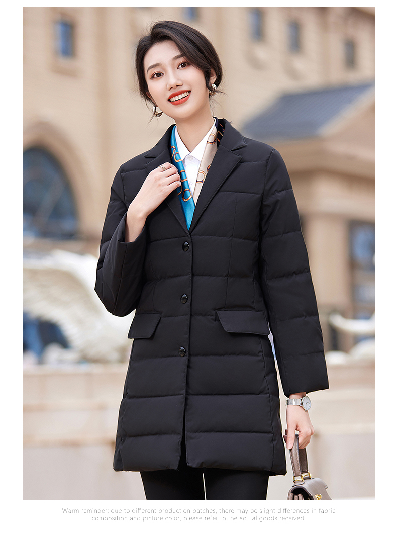 Lapel Thickened Down Cotton Jacket Mid-Length Women Model DY7-253 Women Model