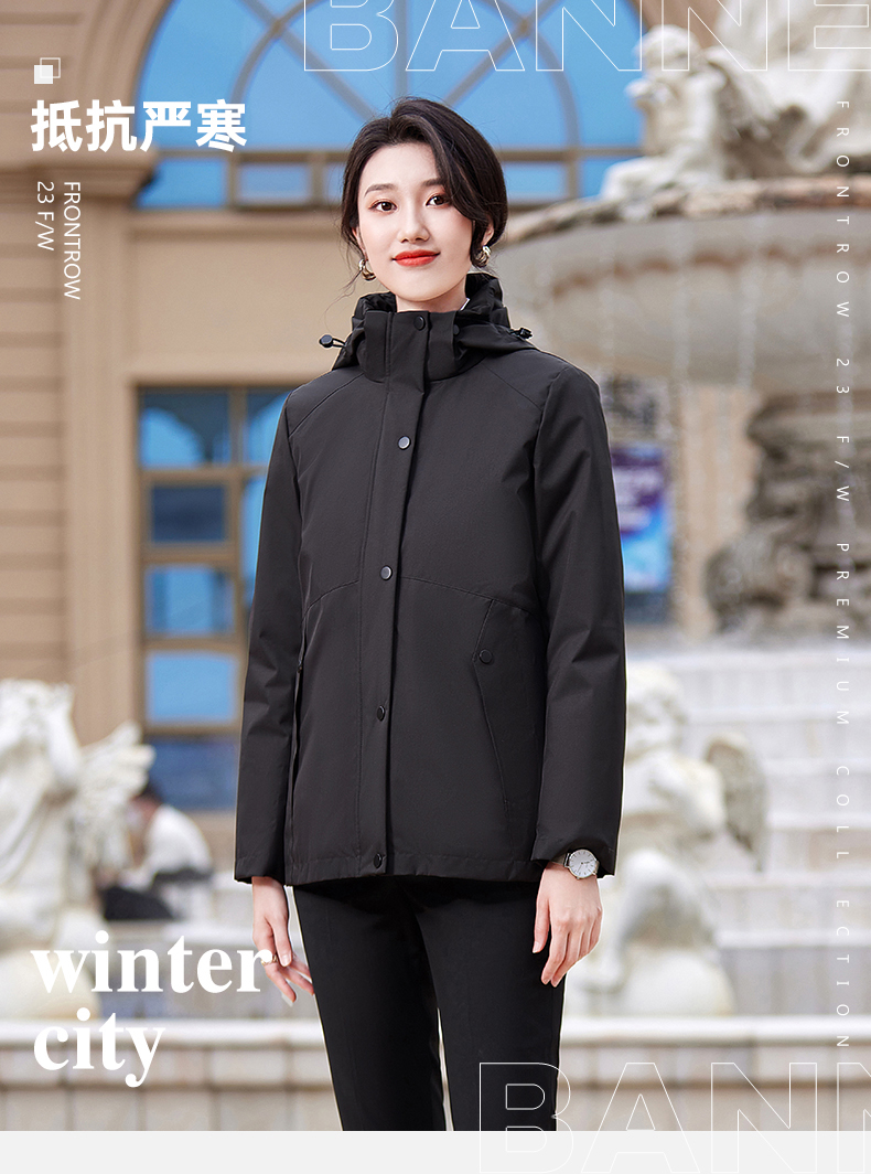 Autumn and winter warm detachable liner coat two-piece suit for women DY7-2325 cotton coat for women