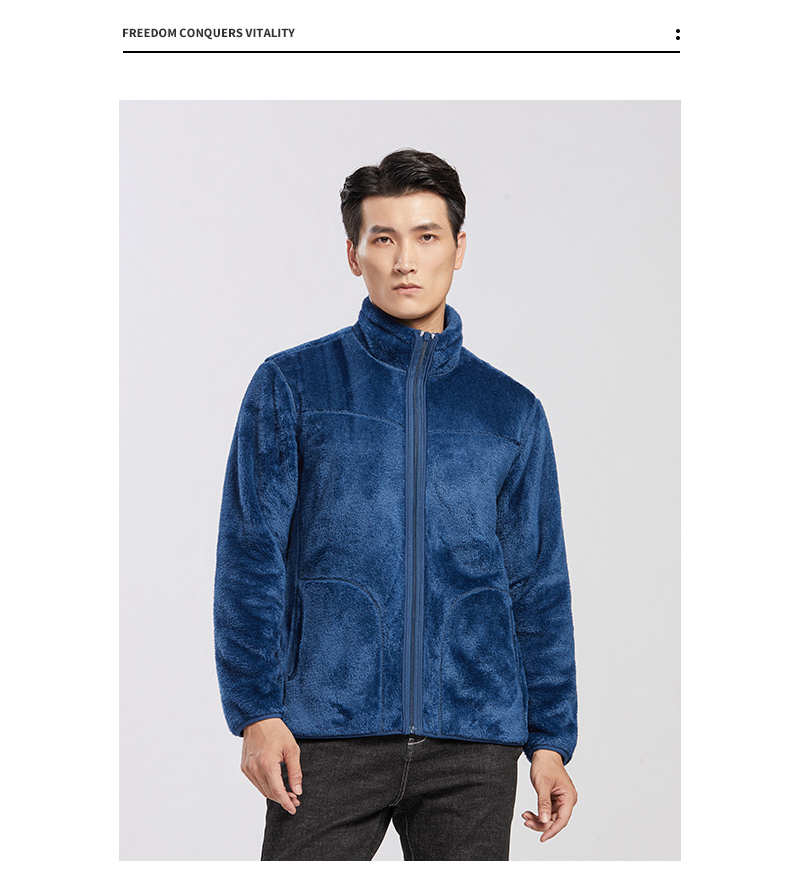 Upgraded version of double-sided fleece jacket for men H09-K1009A