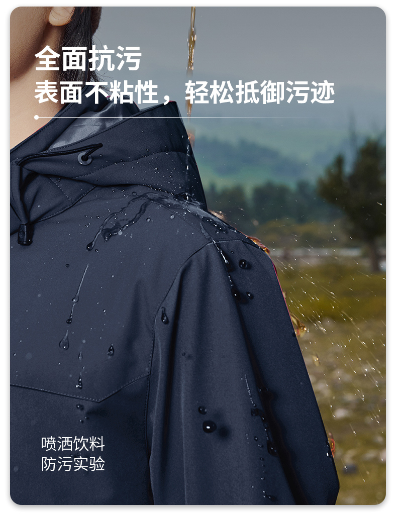 Graphene heat-collecting lotus leaf water-repellent jacket with cotton and one-piece jacket for men H09-LW79659