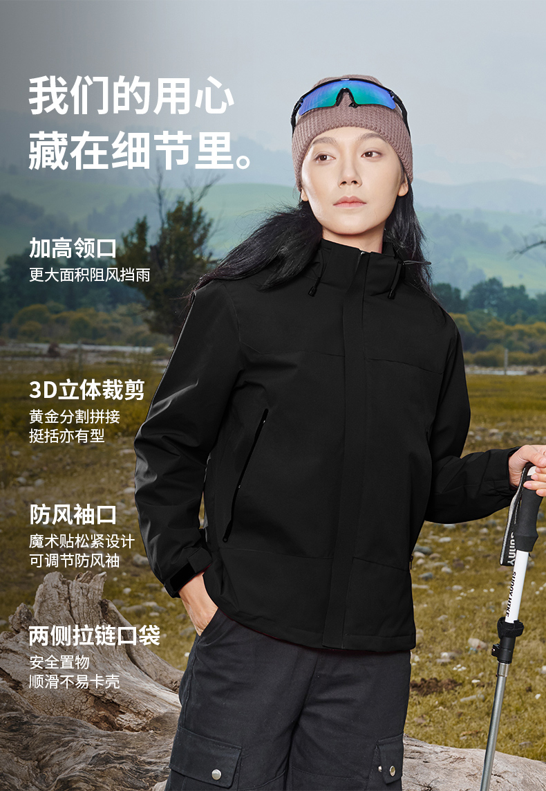 Graphene heat-collecting lotus leaf water-repellent jacket with cotton and one-piece jacket for women H09-LW79660