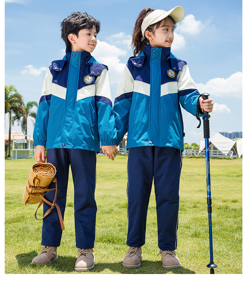 Children outdoor waterproof warm jacket three-piece set 455-9377