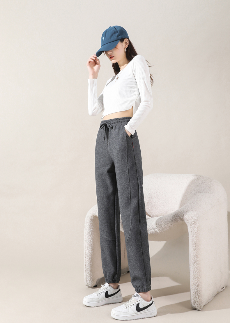 Autumn and winter warm solid color casual pants for women G32-CR6136