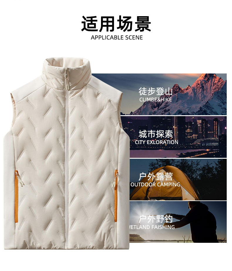 Autumn and winter warm half turtleneck vest jacket men KJ-62501 men