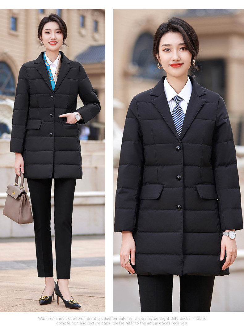 Lapel Thickened Down Cotton Jacket Mid-Length Women Model DY7-253 Women Model