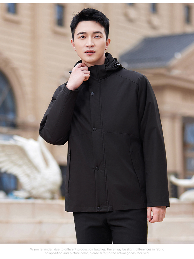 Autumn and winter warm detachable liner coat two-piece suit men DY7-2325A cotton coat men