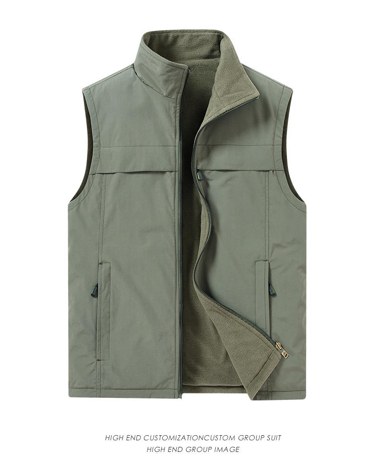 Thickened fleece warm double-sided vest E01-7929R