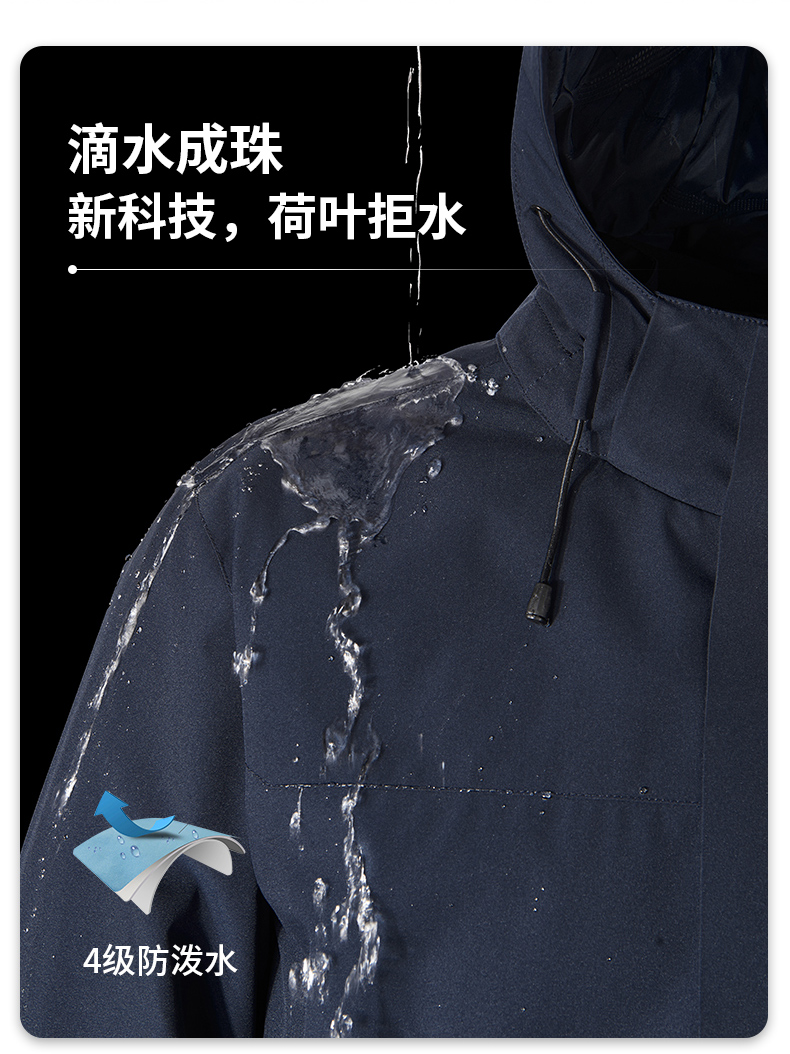 Graphene heat-collecting lotus leaf water-repellent jacket with cotton and one-piece jacket for men H09-LW79659