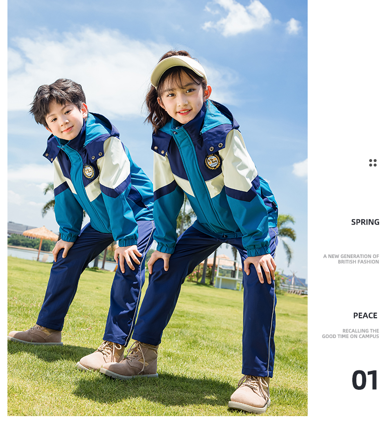 Children outdoor waterproof warm jacket three-piece set 455-9377