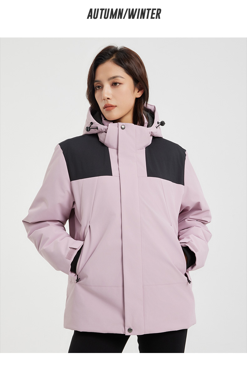 Autumn and winter couple outdoor windproof warm graphene men and women thick cotton coat KO-1999