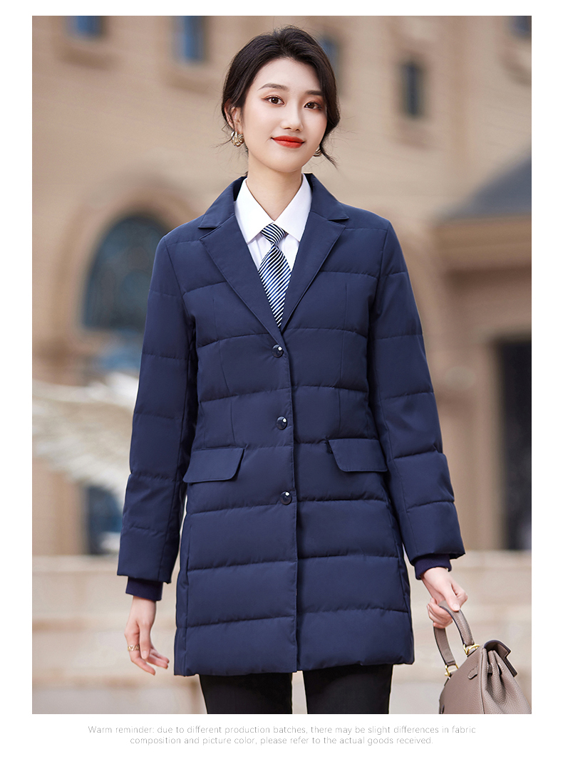 Lapel Thickened Down Cotton Jacket Mid-Length Women Model DY7-253 Women Model