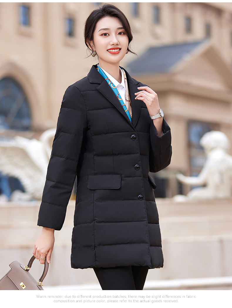 Lapel Thickened Down Cotton Jacket Mid-Length Women Model DY7-253 Women Model