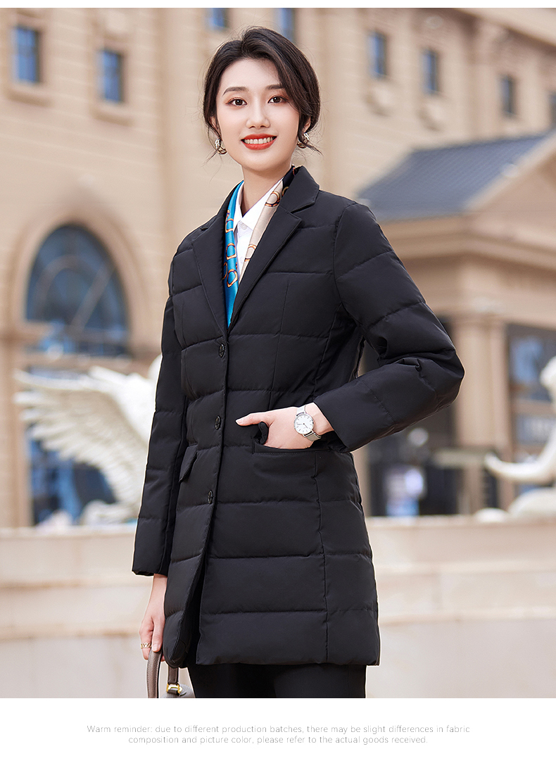 Lapel Thickened Down Cotton Jacket Mid-Length Women Model DY7-253 Women Model