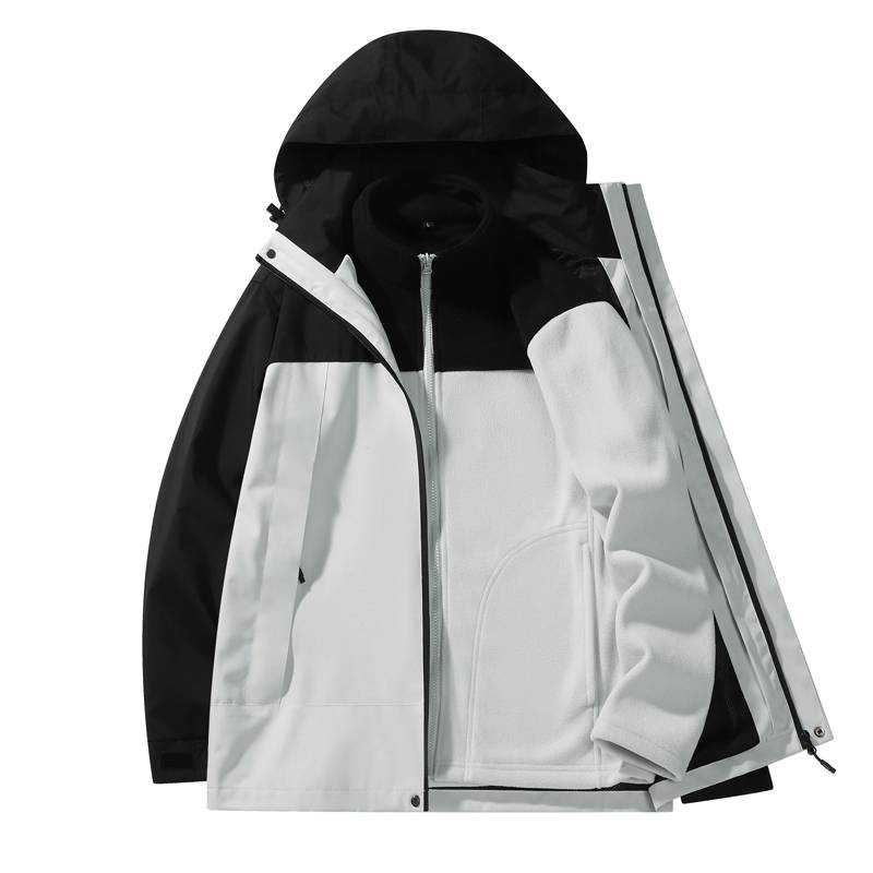 Outdoor windproof polar fleece liner three-in-one jacket for men KH2-2418