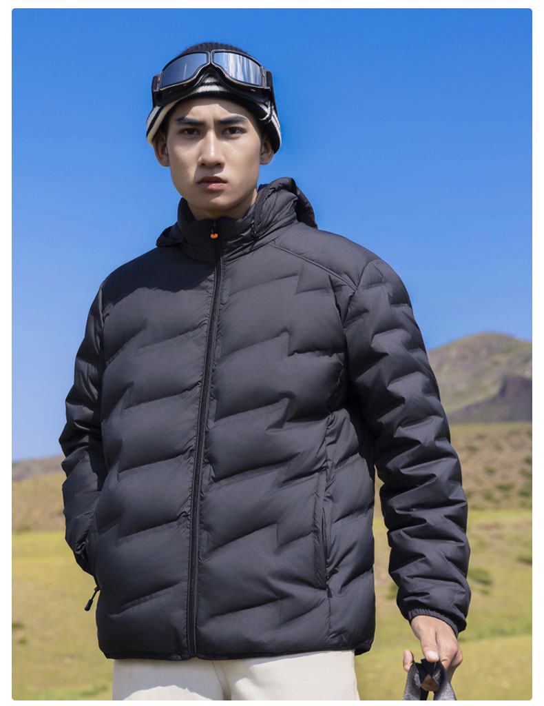 Pure color couple light down jacket H09-79811A