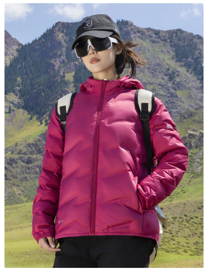 Pure color couple light down jacket H09-79811A