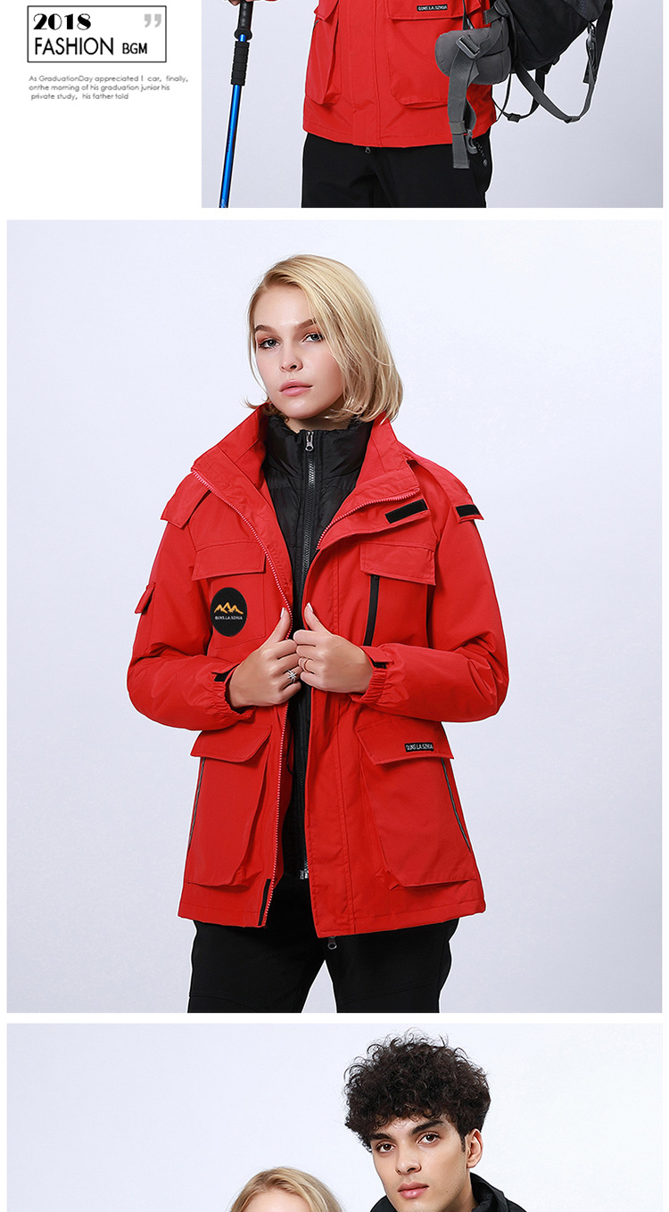 Removable down-proof cotton liner three-in-one jacket for women KL-TL7088