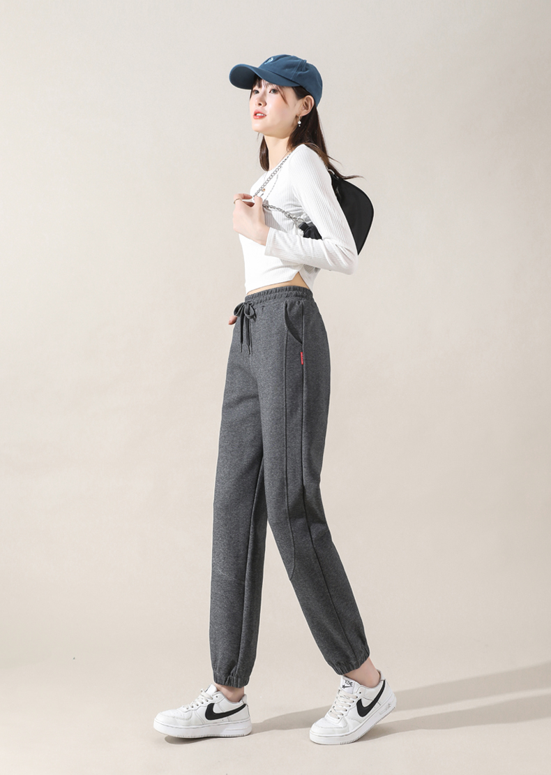 Autumn and winter warm solid color casual pants for women G32-CR6136