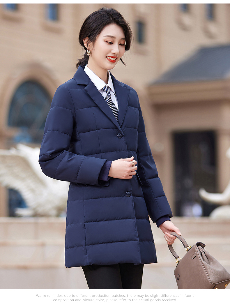 Lapel Thickened Down Cotton Jacket Mid-Length Women Model DY7-253 Women Model