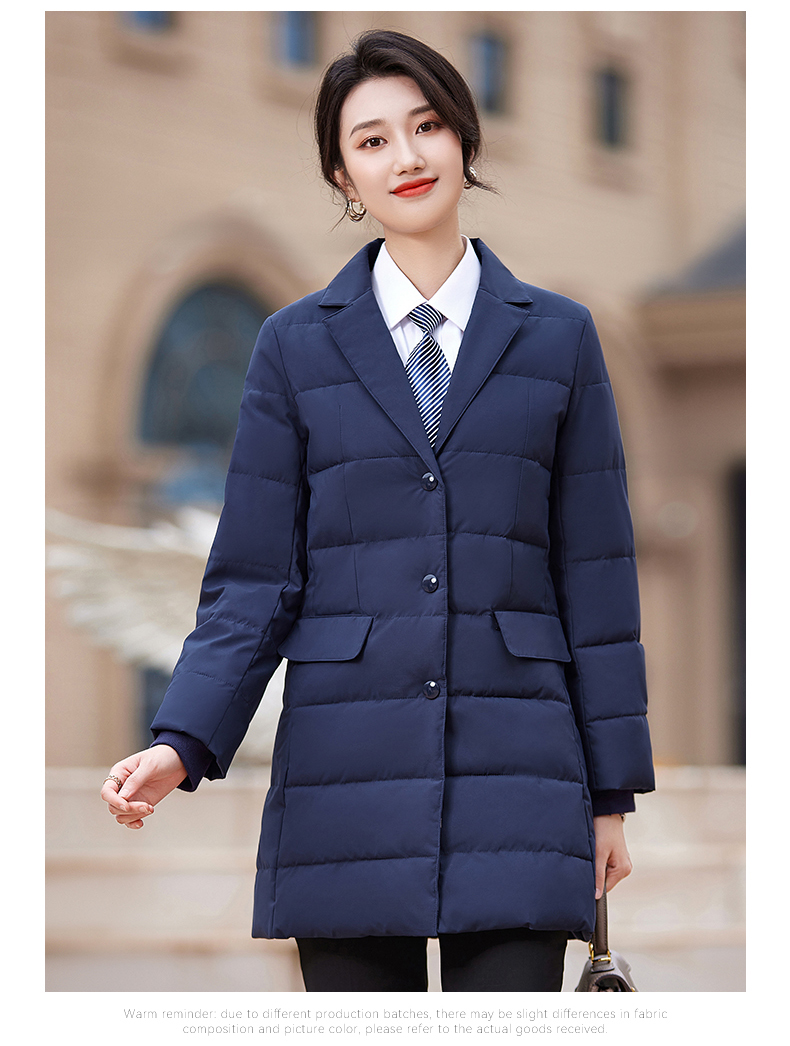 Lapel Thickened Down Cotton Jacket Mid-Length Women Model DY7-253 Women Model