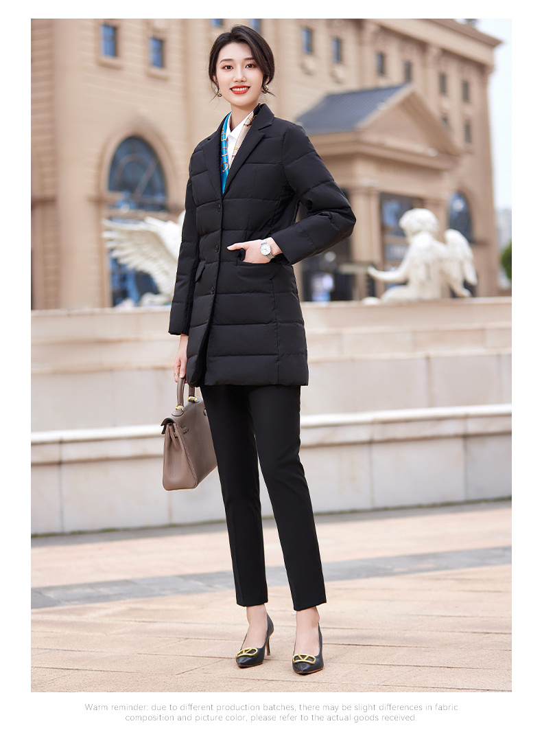 Lapel Thickened Down Cotton Jacket Mid-Length Women Model DY7-253 Women Model