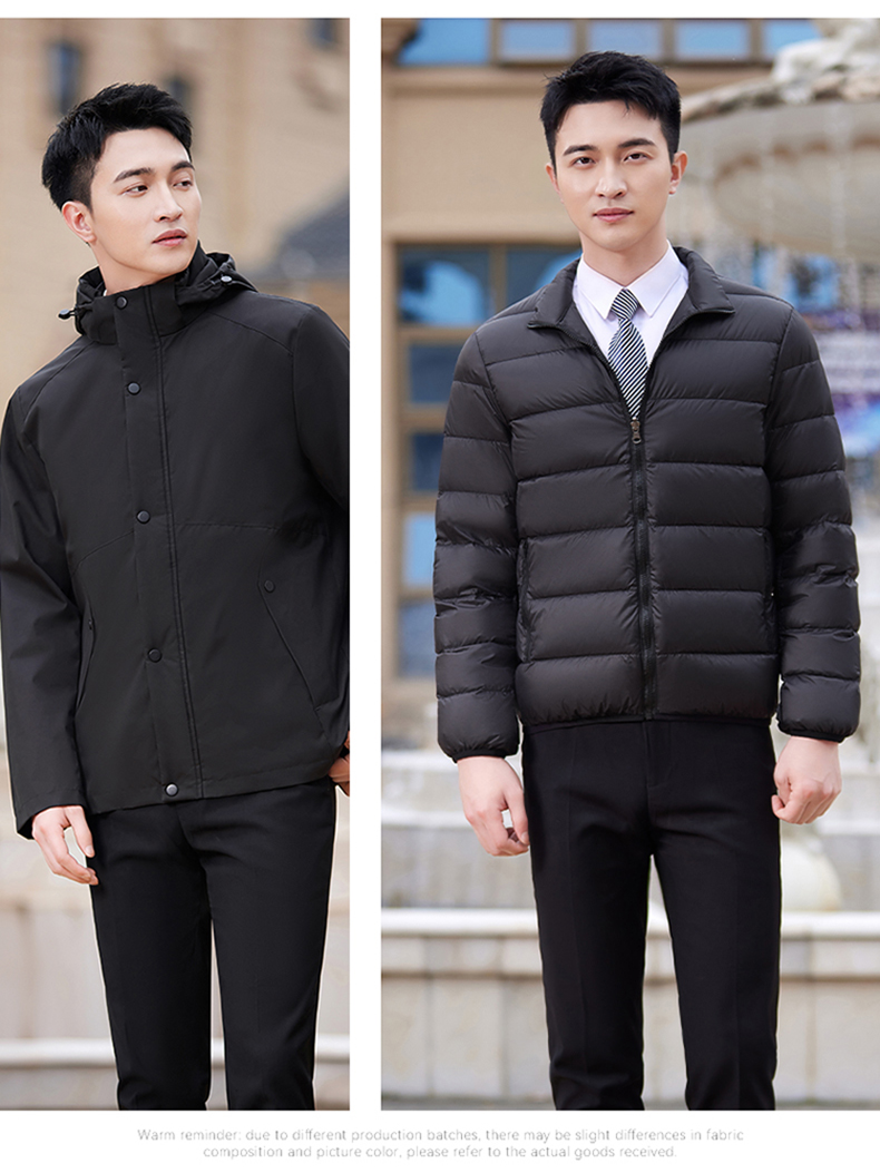 Autumn and winter warm detachable liner coat two-piece suit men DY7-2325A cotton coat men