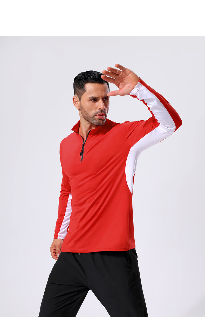 Sports quick-drying stand-up collar half-zip long-sleeved training suit GB11-A6