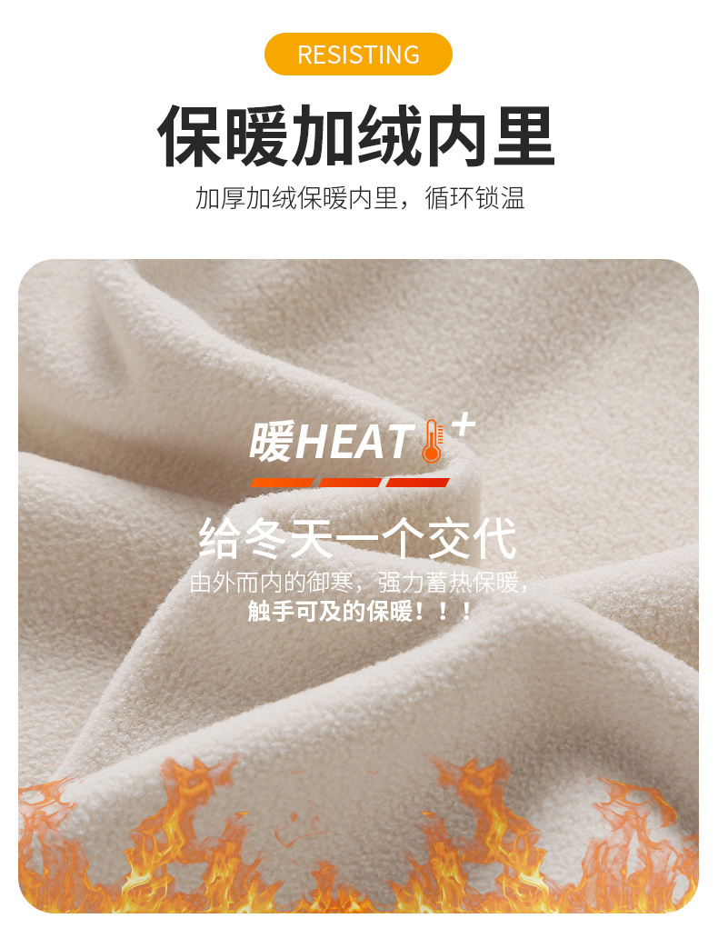 Three-in-one detachable thick warm polar fleece liner three-in-one jacket KF2-6788 men