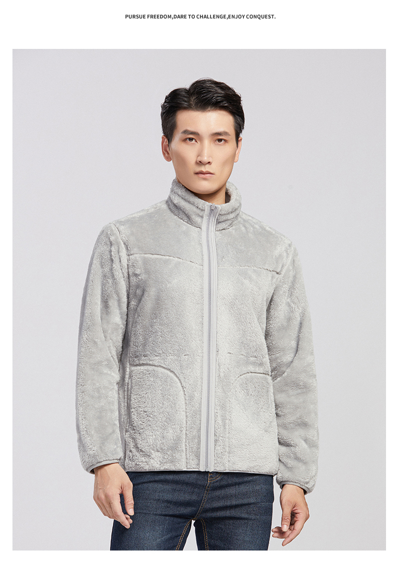 Upgraded version of double-sided fleece jacket for men H09-K1009A